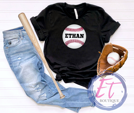 personalized name baseball tee or sweatshirt endlessly trendy