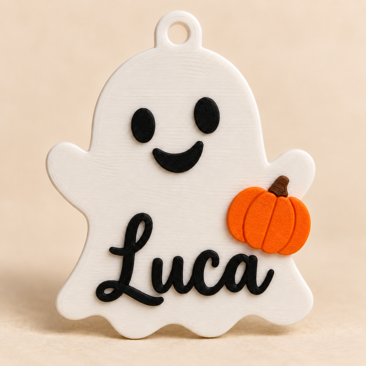Personalized ghost name tag design illustration