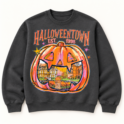 Pumpkin Halloween Shirt | Tee, Sweatshirt or Hoodie crewneck sweatshirt front mockup