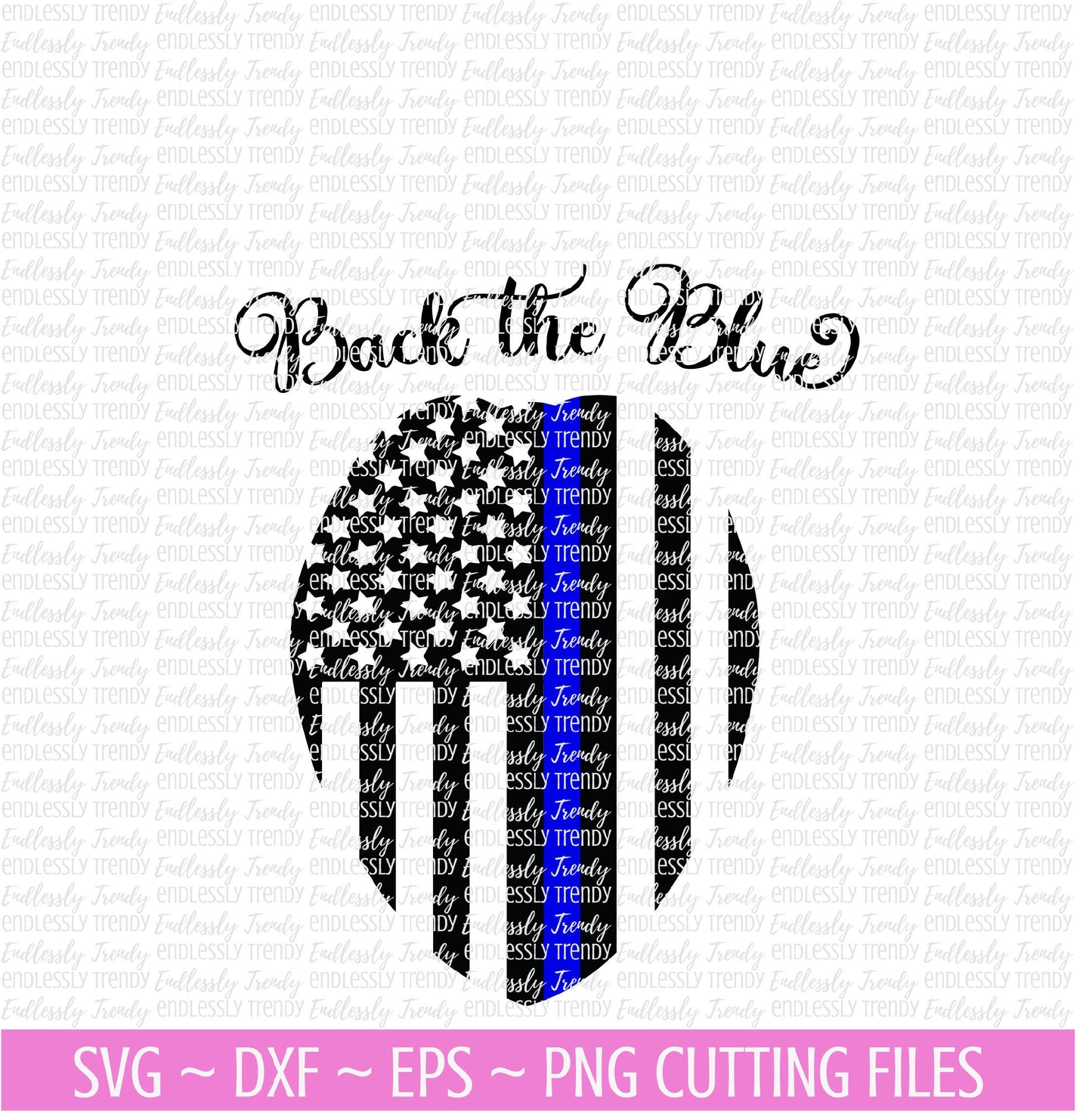 Tbl Police Shield Flag - SVG - - Endlessly Trendy Boutique